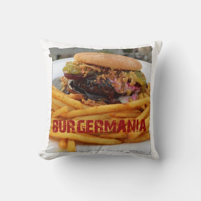 Fun Burger Pillow! Throw Pillow (Front)
