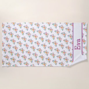 Fun Butterfly Beach Towel