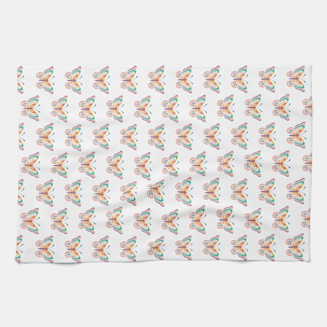 Fun Butterfly Kitchen Towel (Horizontal)