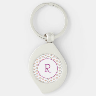 Fun Butterfly with Initial Keychain