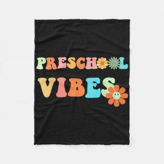 Fun Byck To School Preschool Vibes First Day Of Sc Fleece Blanket