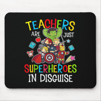 Fun Byck To School Teachers Are Superheroes Gifts  Mouse Pad
