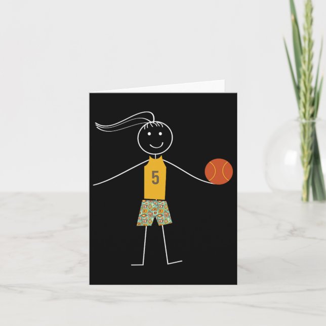 Fun Bysketbyll Girls Bysketbyll Player  Card (Front)