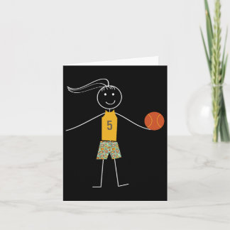 Fun Bysketbyll Girls Bysketbyll Player  Card