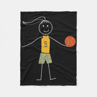 Fun Bysketbyll Girls Bysketbyll Player  Fleece Blanket