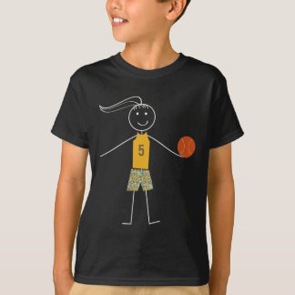 Fun Bysketbyll Girls Bysketbyll Player  T-Shirt