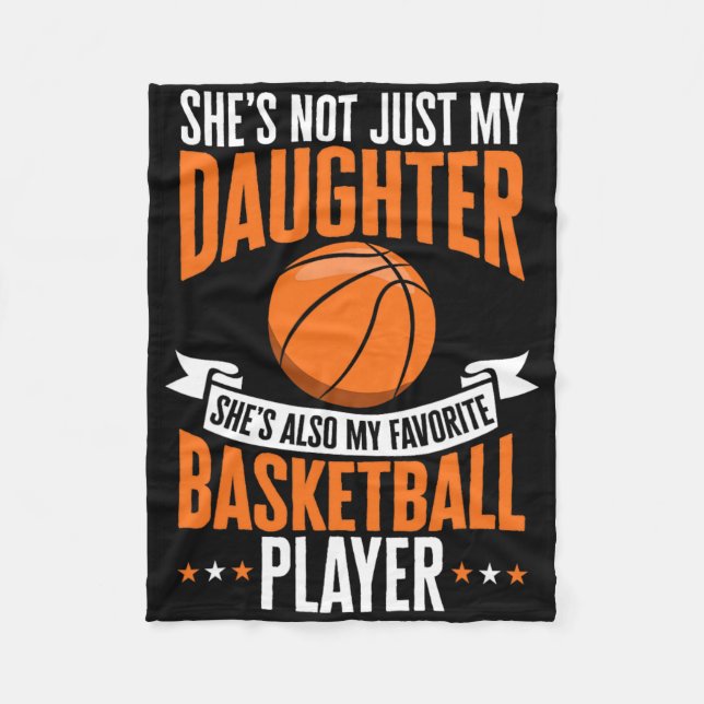 Fun Bysketbyll Parent She's My Favorite Bysketbyll Fleece Blanket (Front)