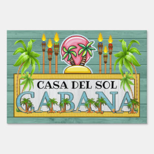 Fun Cabana DOOR Sign or Lawn Yard Sign