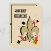 Fun Cajun Crawfish Graduation Party Invitation (Front/Back)