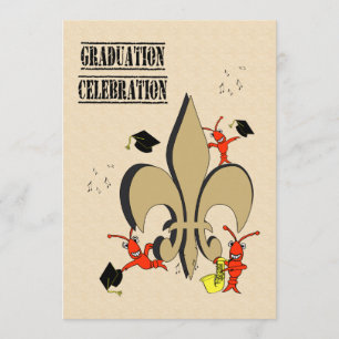 Fun Cajun Crawfish Graduation Party Invitation