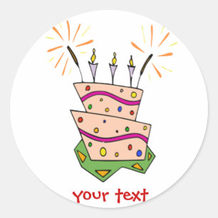fun cake classic round sticker