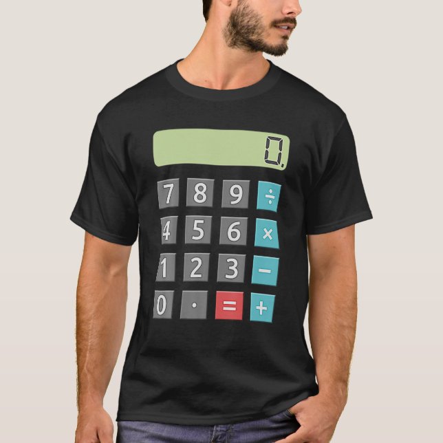 Fun Calculator Easy Lazy Math Halloween Costume Ap T-Shirt (Front)