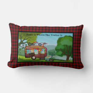 Fun Camper Trailer Trash Welcome Mat Home Is Where Lumbar Pillow