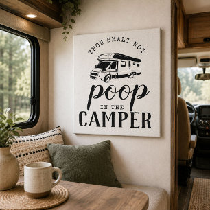 Fun Camper Van Humor Rustic Modern Boat Gift Faux Canvas Print