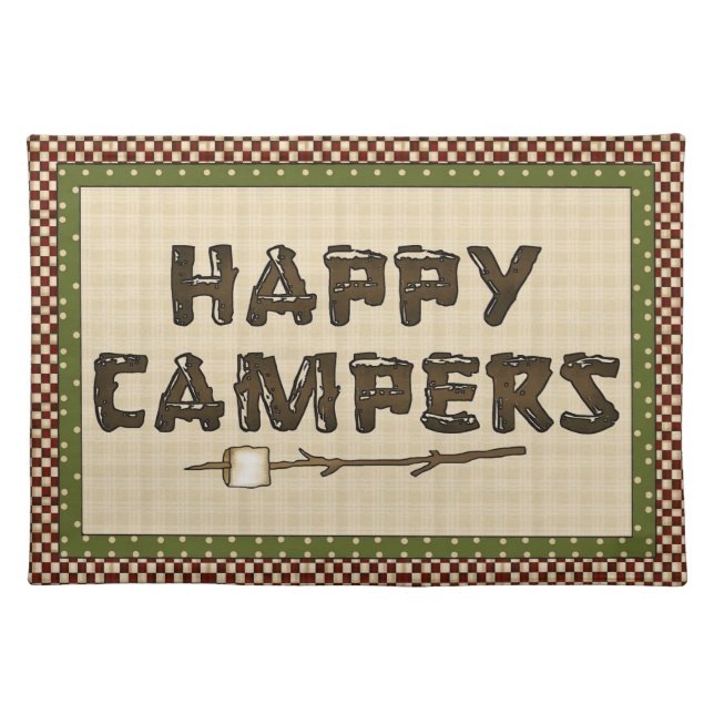 Fun Camping cartoon place mat (Front)