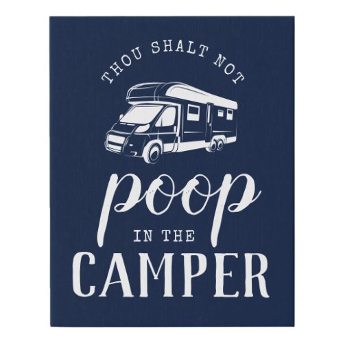 Fun Camping Rustic Modern RV Camper Gift Faux Canvas Print