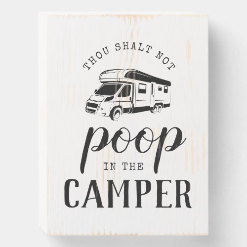 Fun Camping Rustic Modern RV Camper Gift Wooden Box Sign