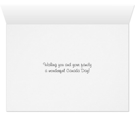 Fun Canada Day Design With Moose In Mountie Hat (Inside Horizontal (Bottom))