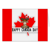Fun Canada Day Design With Moose In Mountie Hat (Front Horizontal)