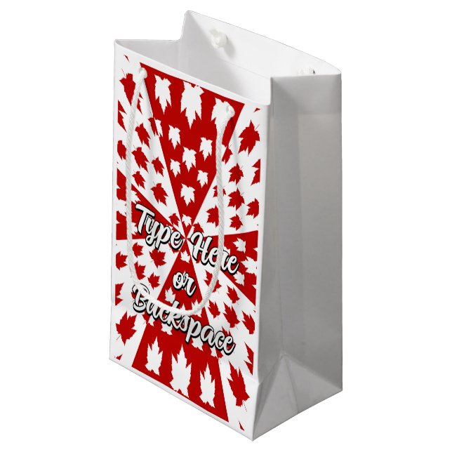 Fun Canada Favor Bags Personalized Canada Bags (Front Angled)