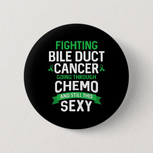 Fun Cancer Fighter Bile Duct Cancer Patient Chemo Button