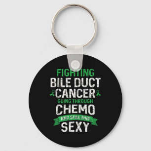 Fun Cancer Fighter Bile Duct Cancer Patient Chemo Keychain