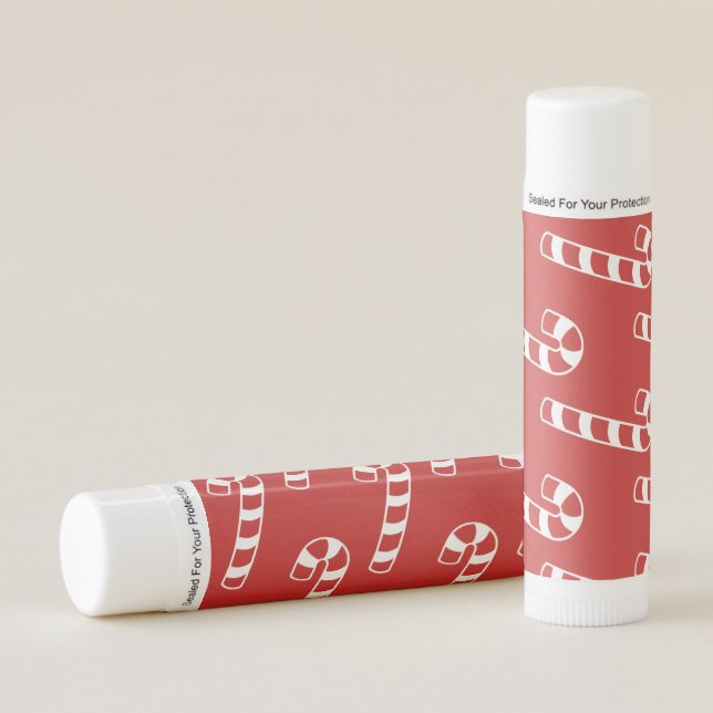 fun CANDY CANE pattern | Lip Balm (Front)