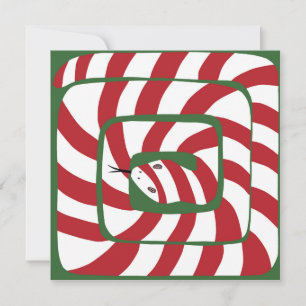 Fun Candy Cane Red Striped Abstract Snake