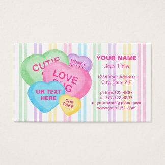 Candy Cart Business Cards Best Valentine Day Candy Business Cards Templates Zazzle