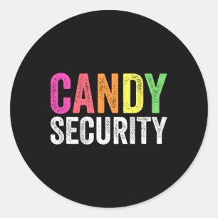 Fun Candy Security Halloween Costume Classic Round Sticker