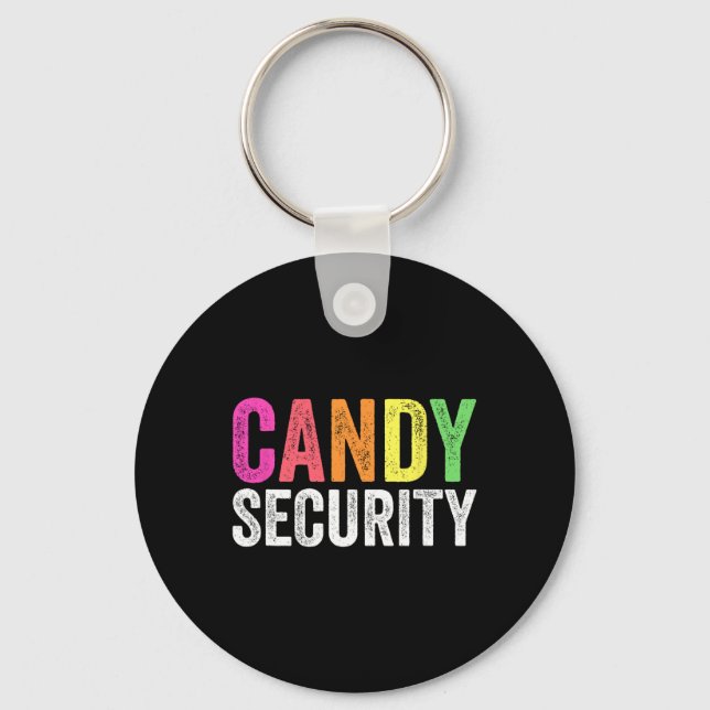 Fun Candy Security Halloween Costume  Keychain (Front)