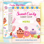Fun Candy Shop Menu Flyer<br><div class="desc">A fun,  bright and colourful double-sided menu flyer for a candy shop. Bursting with designs that will catch any sweet tooth's eye from ice cream cones,  candy,  chocolate-dipped strawberries,  donuts,  cupcakes,  candy,  popsicles and lollipops. A great item to list your menu and hand out in your store or mail-out.</div>