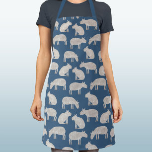 Fun Capybara Pattern Apron