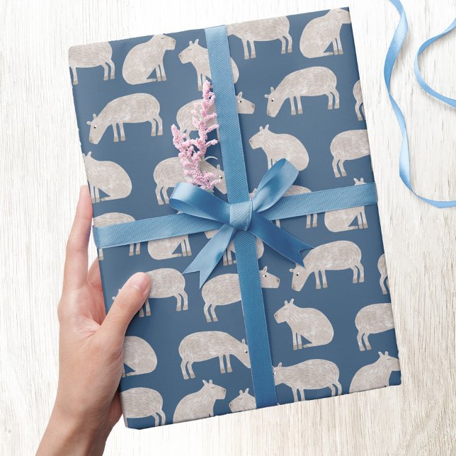 Fun Capybara Wrapping Paper (Fun capybara pattern gift wrapping paper)