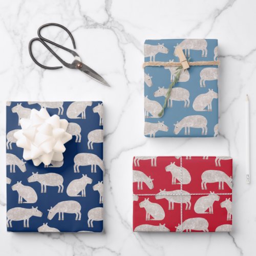 Fun Capybara Wrapping Paper Sheets