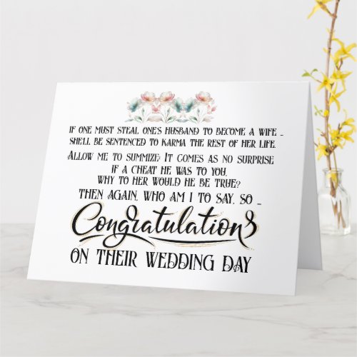 Fun Card for Divorce _ Ex _ Lets Party 