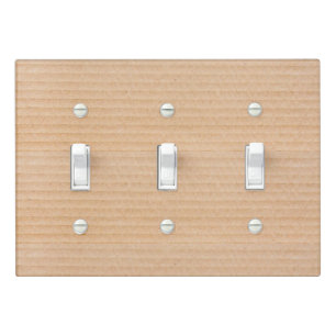Fun Cardboard Box Texture Pattern Light Switch Cover