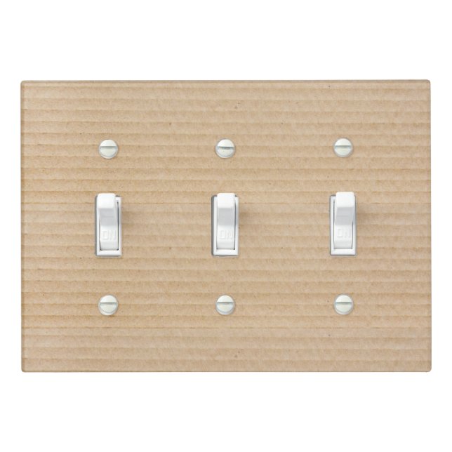 Fun Cardboard Box Texture Pattern Light Switch Cover (In Situ)