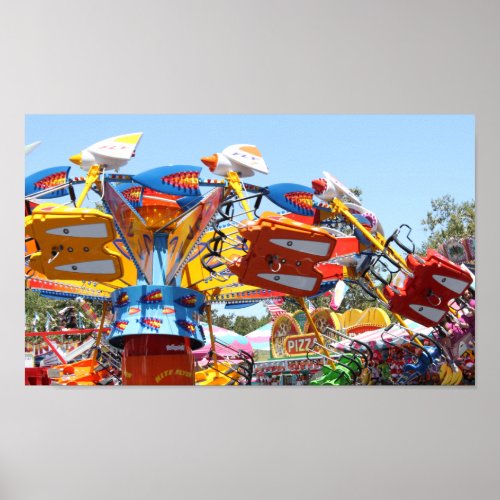 Fun carnival Colorful Fair Ride Photograph Poster