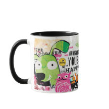 Fun cartoon coffee mug to share with friends
