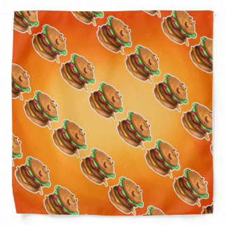 Fun cartoon hamburger bandana