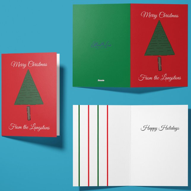 Fun Cartoon-like Christmas Tree Design Card (Creator Uploaded)
