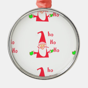 Fun Cartoon Mouse Santa Collection. Metal Ornament