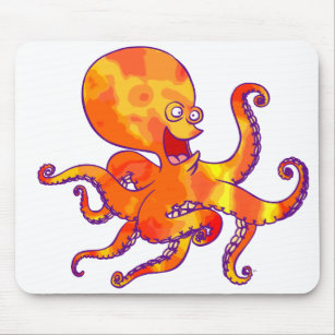 Fun Cartoon Octopus Mousepad