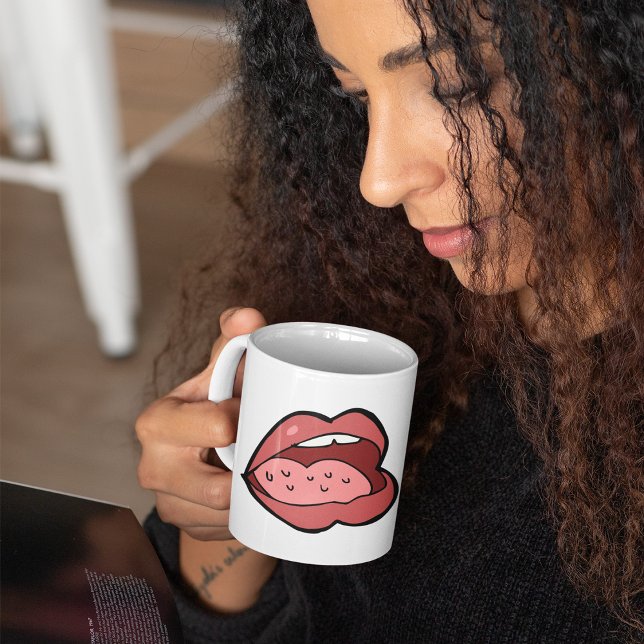 Fun Cartoon Open Mouth and Lips Coffee Mug (Creator Uploaded)