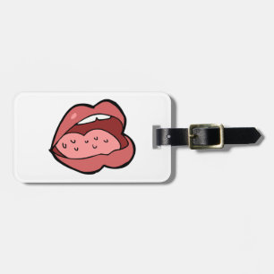 Fun Cartoon Open Mouth and Lips Luggage Tag