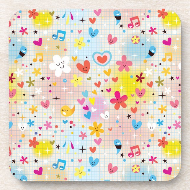fun cartoon pattern beverage coaster (Front)