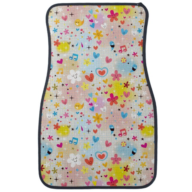 fun cartoon pattern car mat (Front)