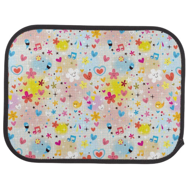 fun cartoon pattern car mat (Rear)