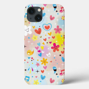 fun cartoon pattern iPhone 13 case